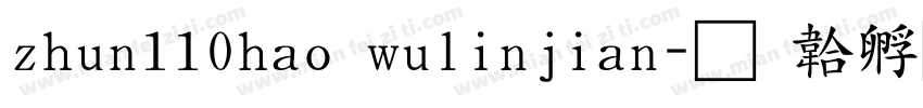 zhun110hao wulinjian字体转换